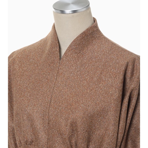 [Open to trade]Mame Kurogouchi top designer MM22FW Melange Flannel Dress - Picture 4 of 17